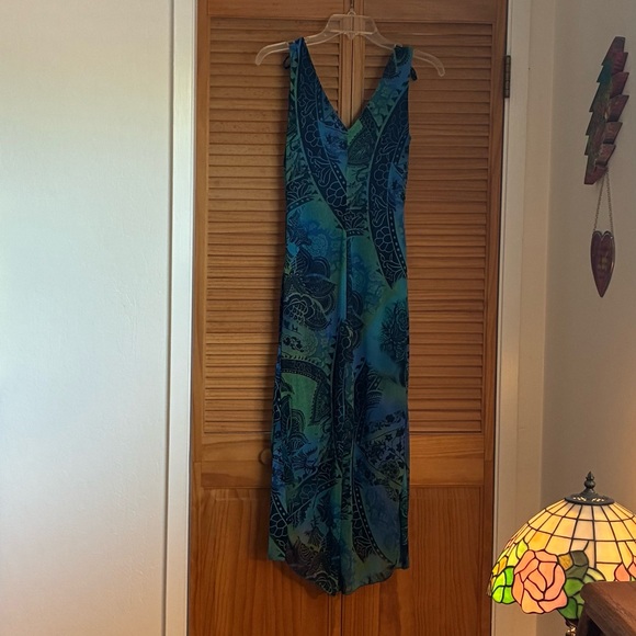 Ruby Rox Elegant Blue and Green Floral Dress - Picture 2 of 8